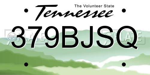 379BJSQ Tennessee License Plate