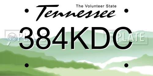 384KDC Tennessee License Plate