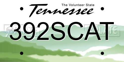 392SCAT Tennessee License Plate