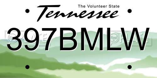 397BMLW Tennessee License Plate
