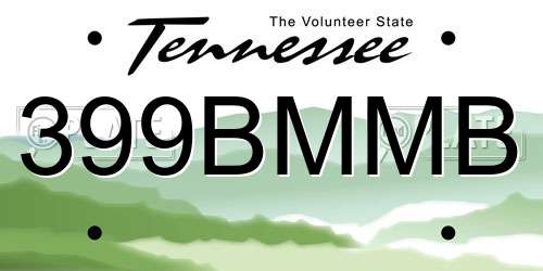 399BMMB Tennessee License Plate