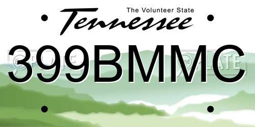 399BMMC Tennessee License Plate