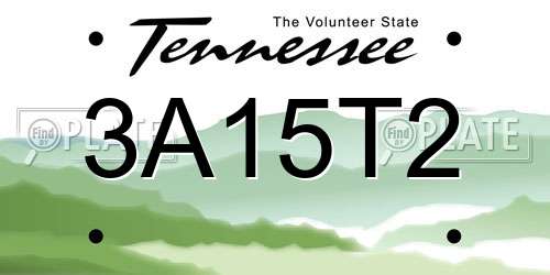 3A15T2 Tennessee License Plate