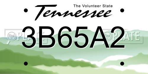3B65A2 Tennessee License Plate