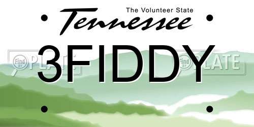 3FIDDY Tennessee License Plate