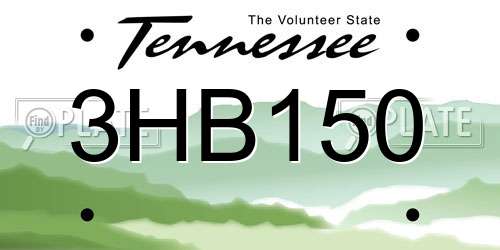 3HB150 Tennessee License Plate