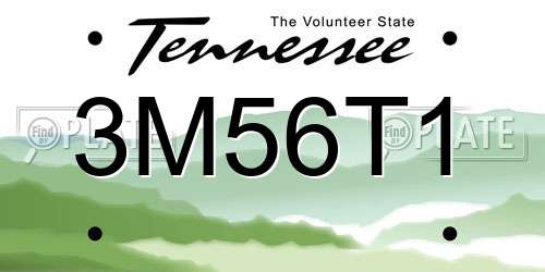 3M56T1 Tennessee License Plate