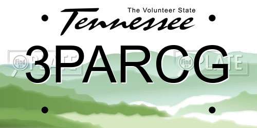 3PARCG Tennessee License Plate