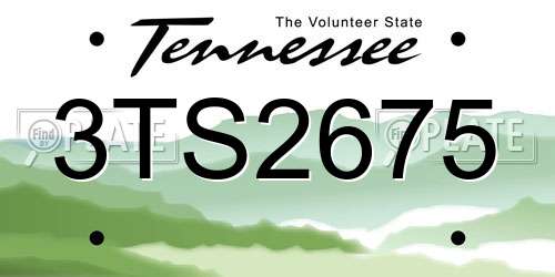 3TS2675 Tennessee License Plate