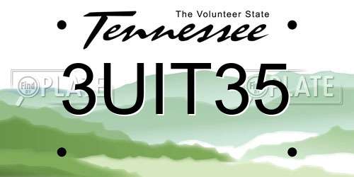 3UIT35 Tennessee License Plate