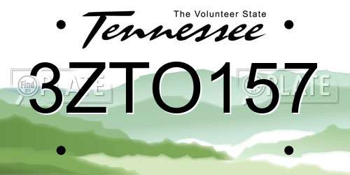 3ZTO157 Tennessee License Plate