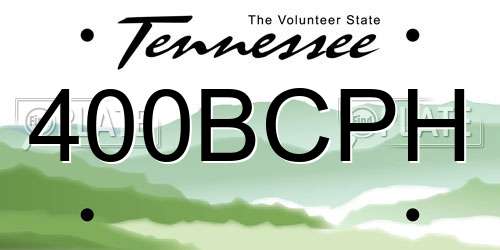 400BCPH Tennessee License Plate
