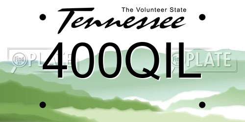 400QIL Tennessee License Plate