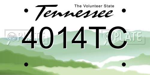 4014TC Tennessee License Plate