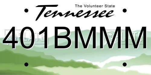 401BMMM Tennessee License Plate