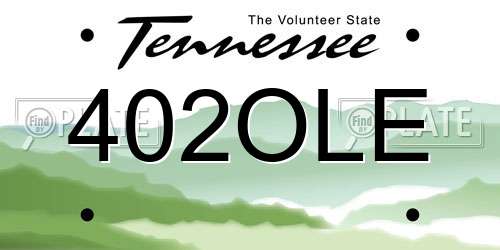 402OLE Tennessee License Plate