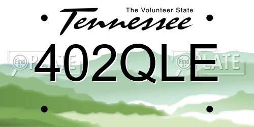 402QLE Tennessee License Plate