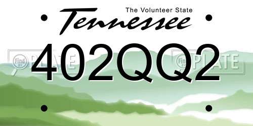 402QQ2 Tennessee License Plate