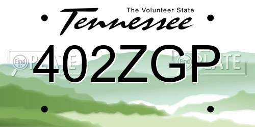 402ZGP Tennessee License Plate