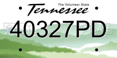 40327PD Tennessee License Plate