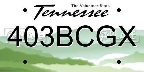 403BCGX Tennessee License Plate