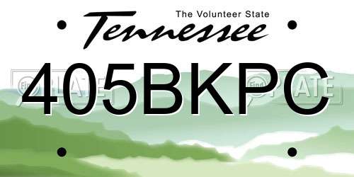 405BKPC Tennessee License Plate