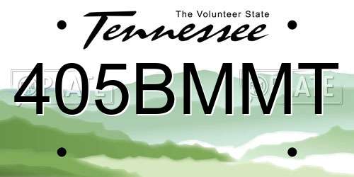 405BMMT Tennessee License Plate