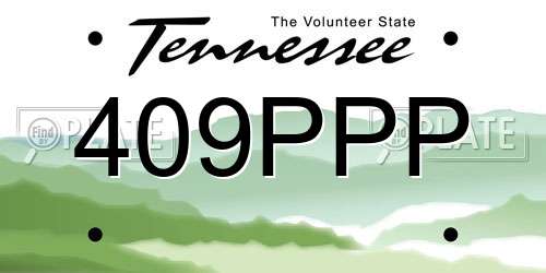 409PPP Tennessee License Plate