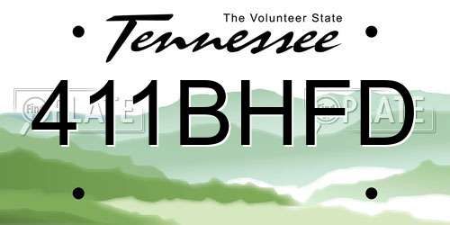 411BHFD Tennessee License Plate