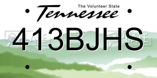 413BJHS Tennessee License Plate