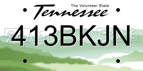 413BKJN Tennessee License Plate