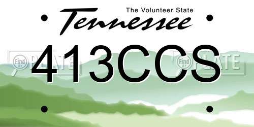 413CCS Tennessee License Plate