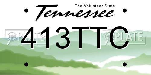 413TTC Tennessee License Plate
