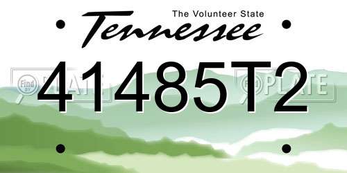 41485T2 Tennessee License Plate
