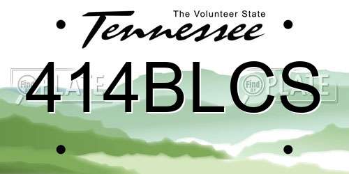 414BLCS Tennessee License Plate
