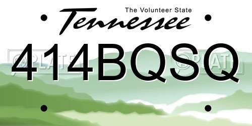414BQSQ Tennessee License Plate