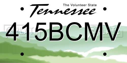 415BCMV Tennessee License Plate