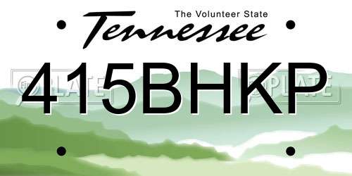 415BHKP Tennessee License Plate