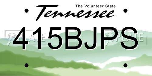 415BJPS Tennessee License Plate