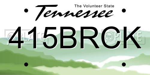 415BRCK Tennessee License Plate