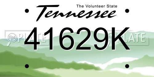 41629K Tennessee License Plate