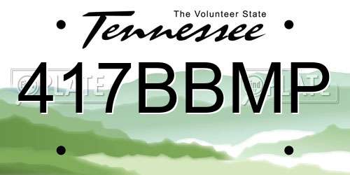 417BBMP Tennessee License Plate