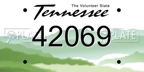 42069 Tennessee License Plate