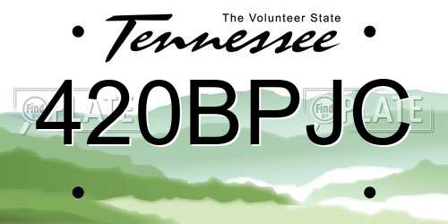 420BPJC Tennessee License Plate
