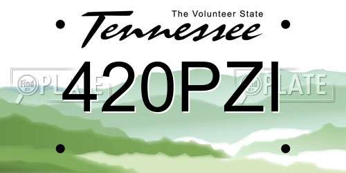 420PZI Tennessee License Plate