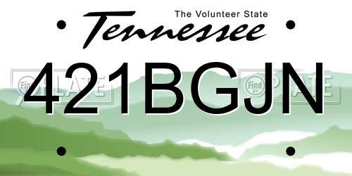 421BGJN Tennessee License Plate