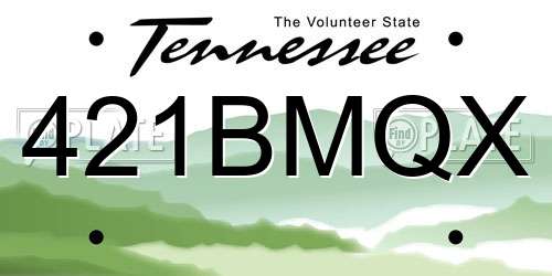 421BMQX Tennessee License Plate
