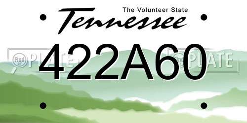 422A60 Tennessee License Plate