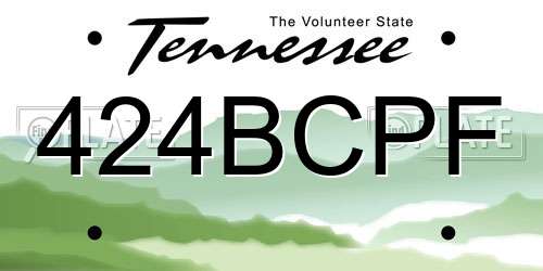 424BCPF Tennessee License Plate
