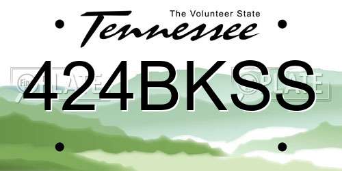 424BKSS Tennessee License Plate